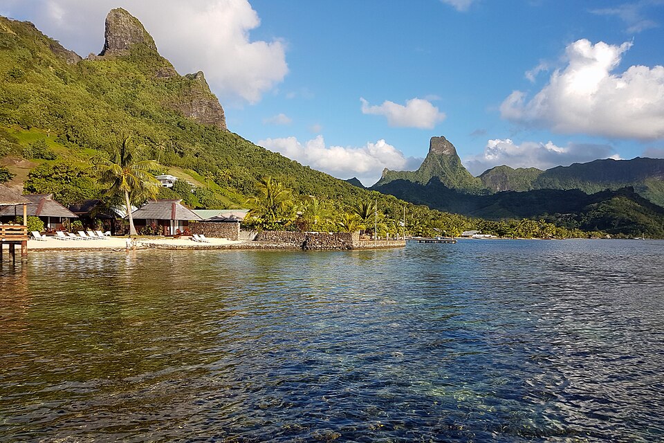 Hotel Kaveka and Cook’s Bay, photographed in 2018