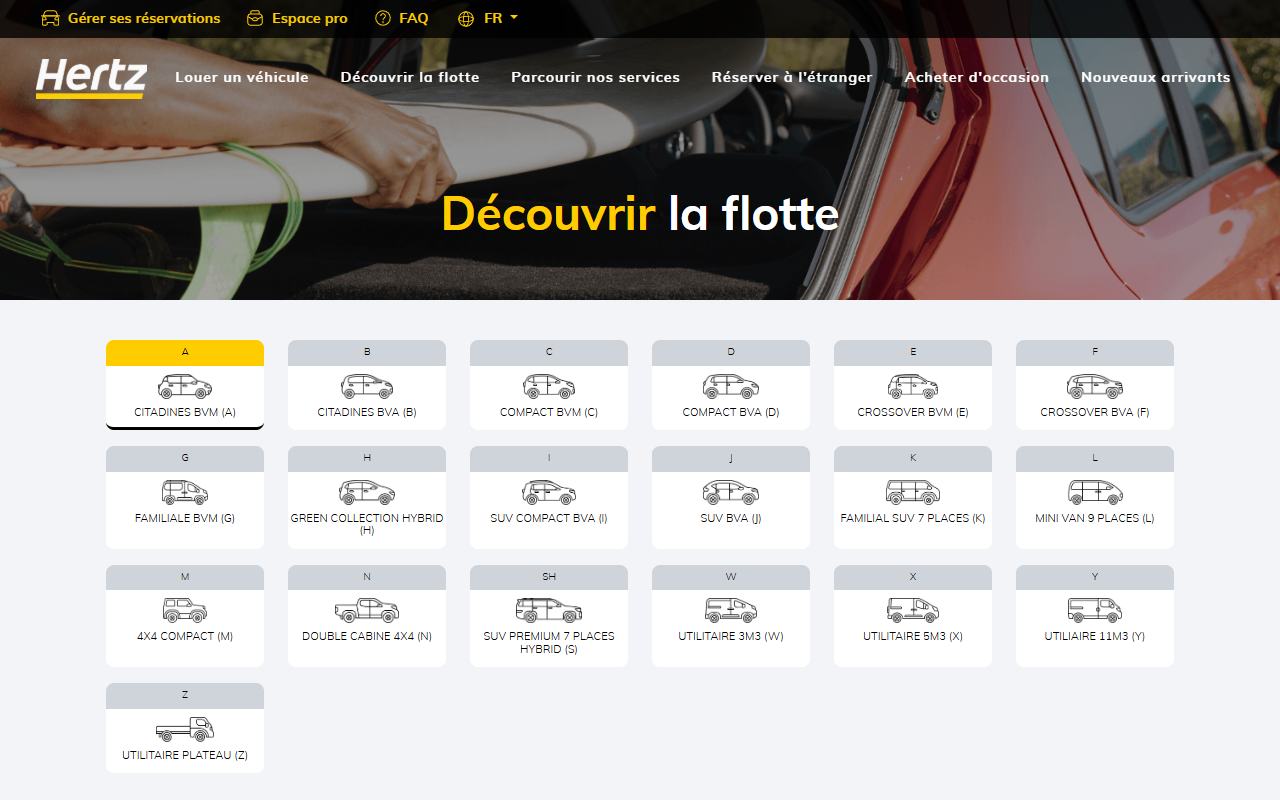 Aperçu du site officiel — Hertz Polynésie