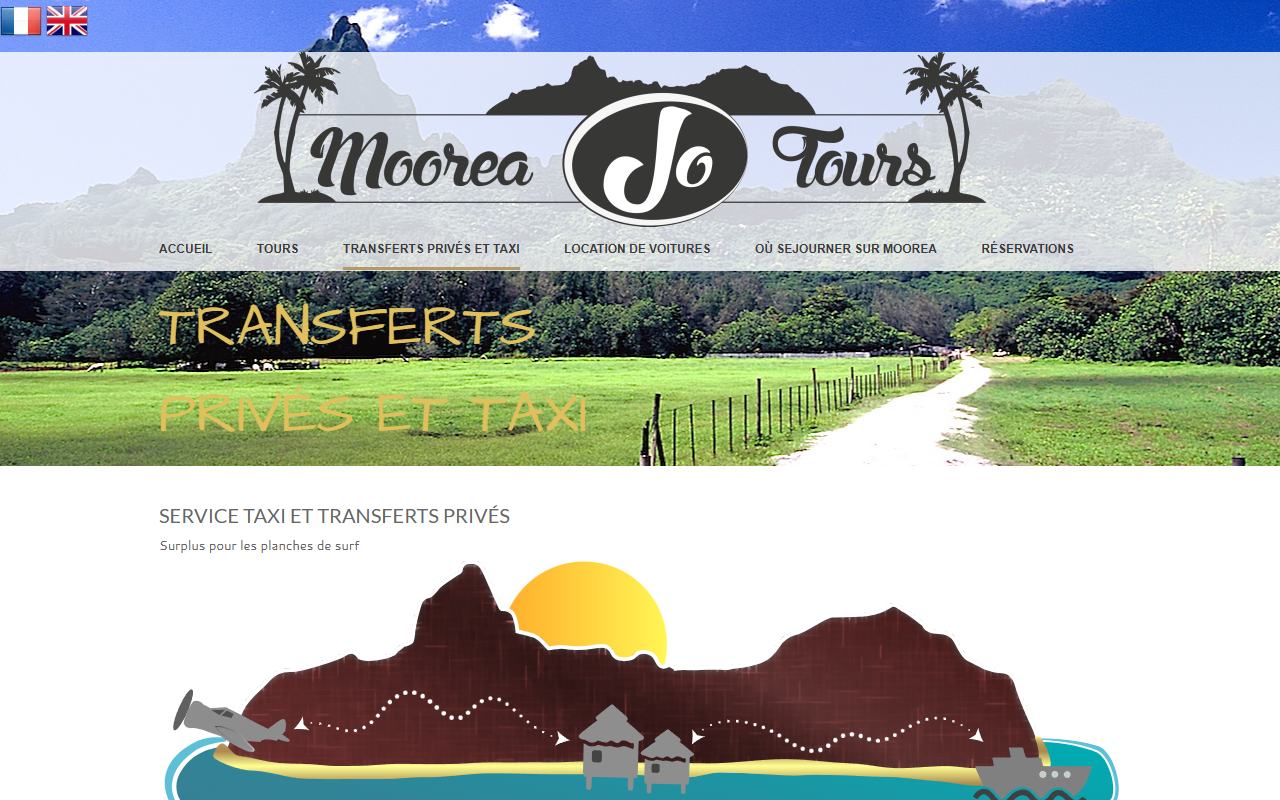 Website preview for Jo Tours Transferts Taxi