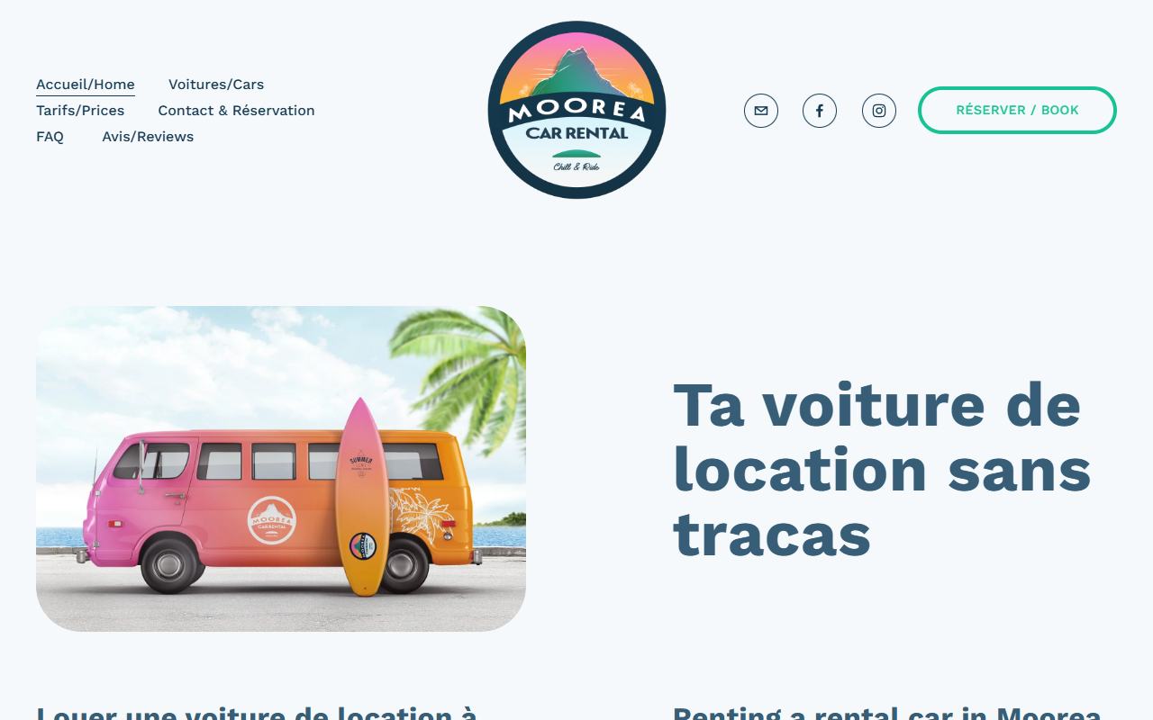 Aperçu du site de Moorea Car Rental