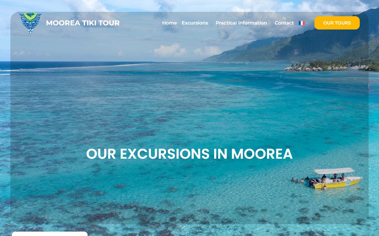 Aperçu du site officiel — Moorea Tiki Tour