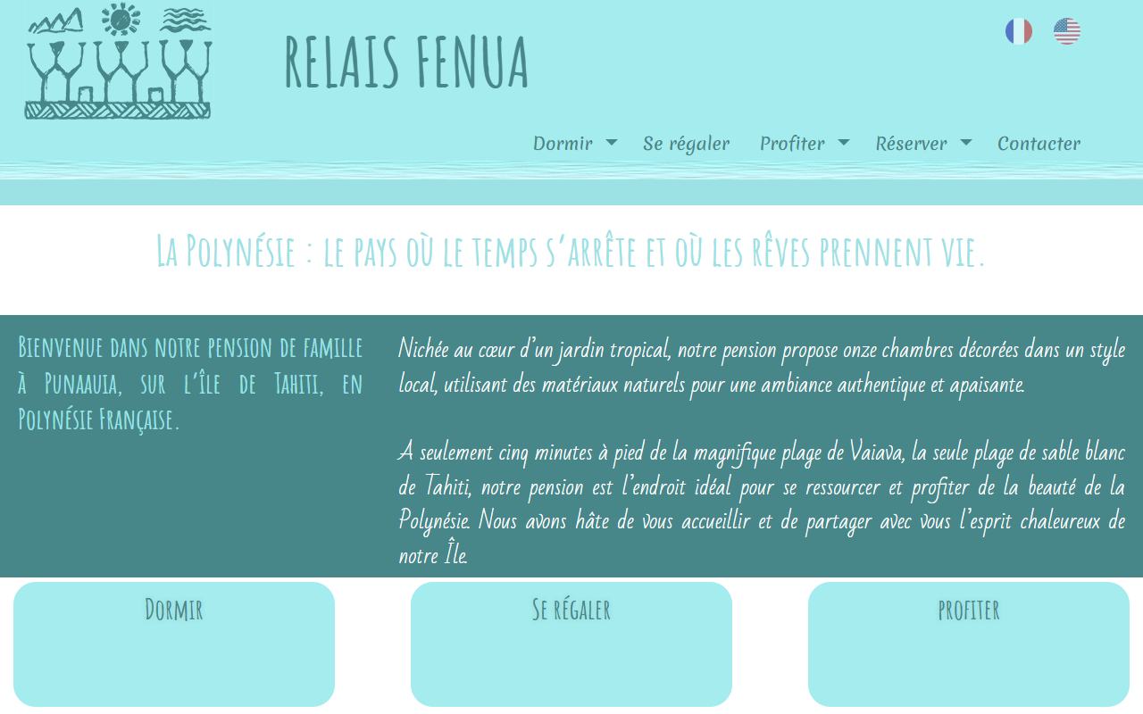 Official website preview — Relais Fenua