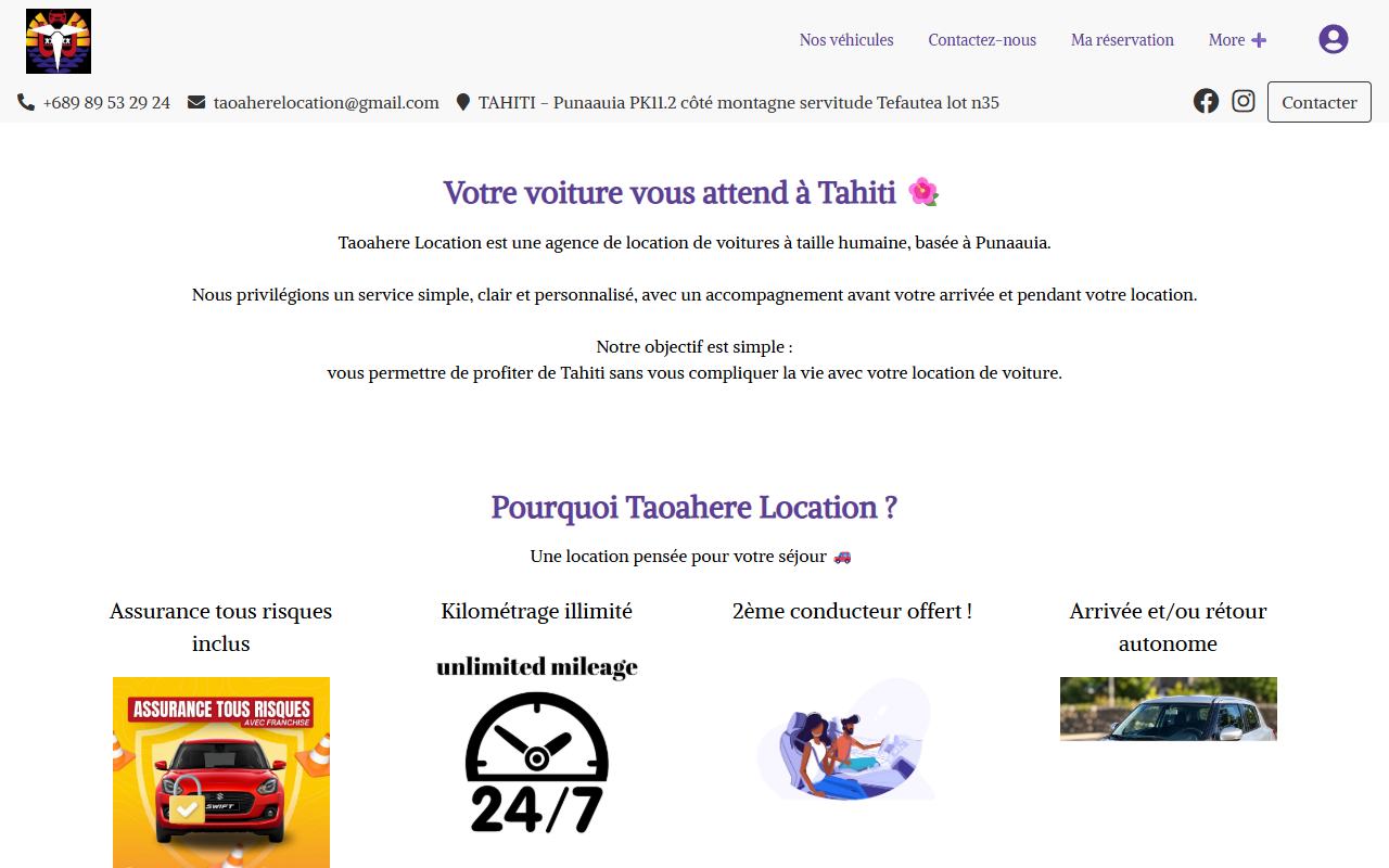 Official website preview — Taoahere Location
