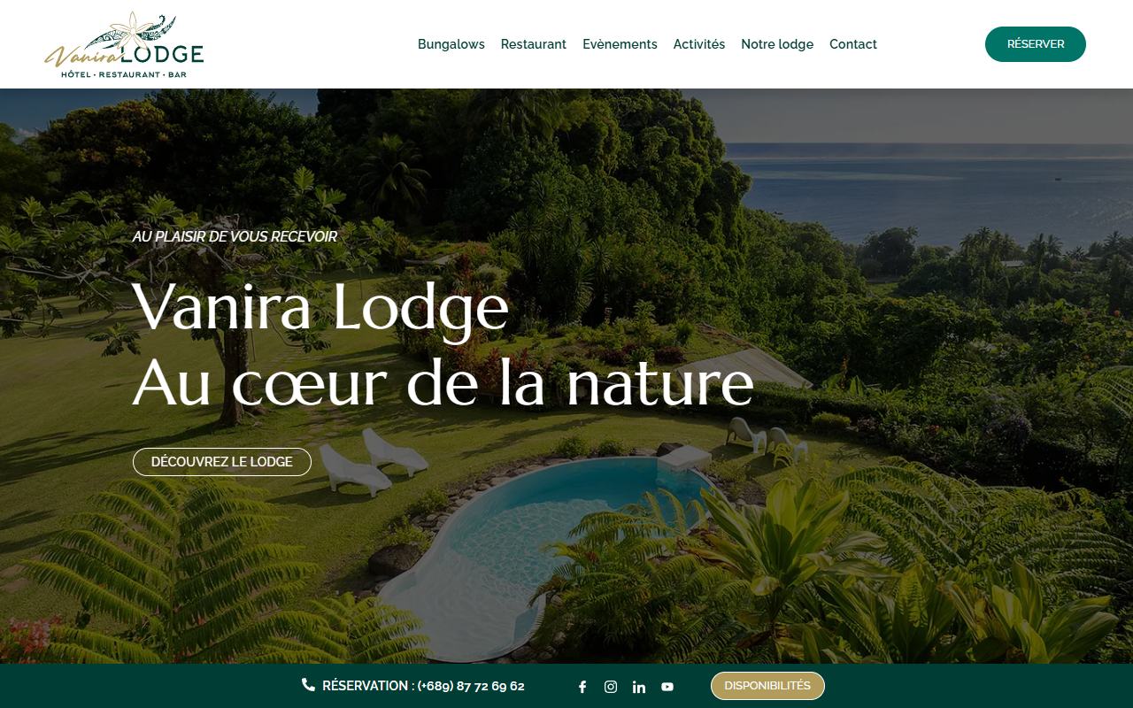 Official website preview — Vanira Lodge